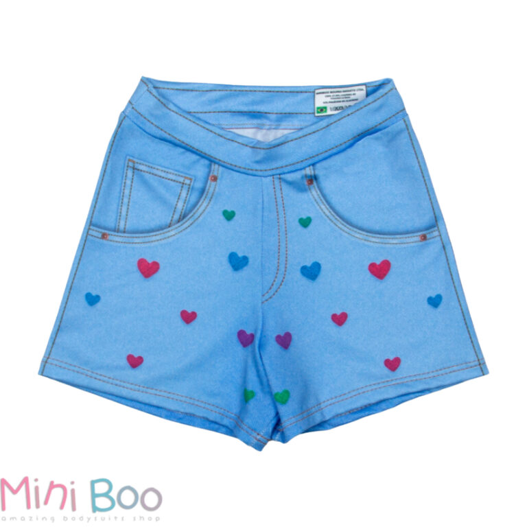 Short Infantil Para Bebês Jeans Fake Confortável