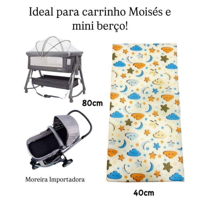 Colchão Para Carrinho Moisés Mini Berço 80x40x6