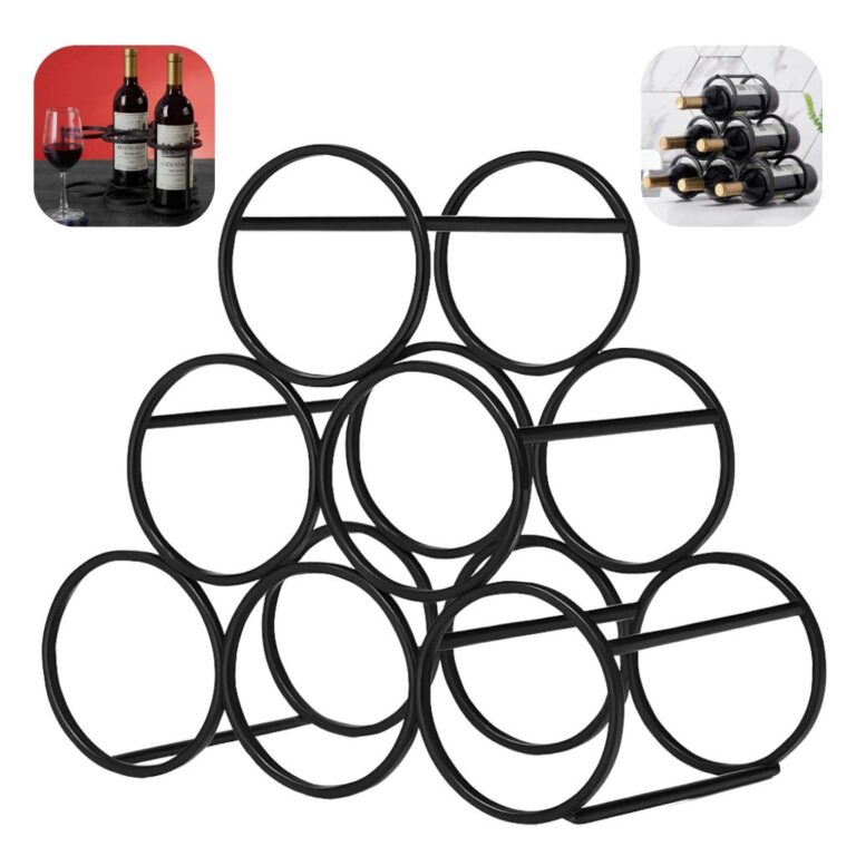 Adega Para 6 Garrafas Aço Pintura Epóxi Preto De