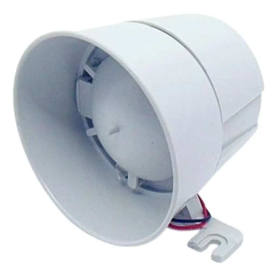 Sirene Compacta Piezo Morey Alta Potencia 120db 12v Branca