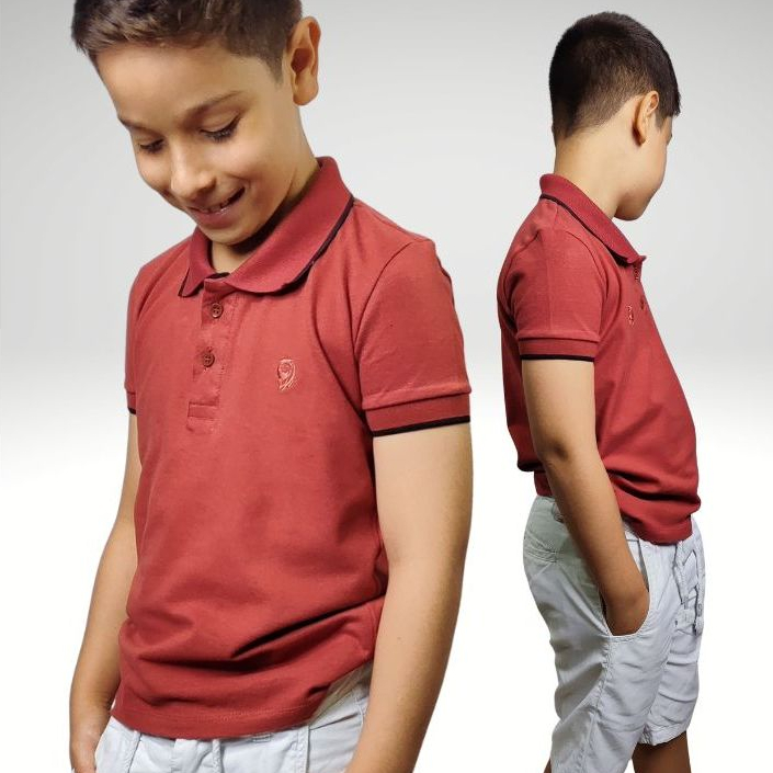 Camiseta gola pólo infatil menino premium roupa i