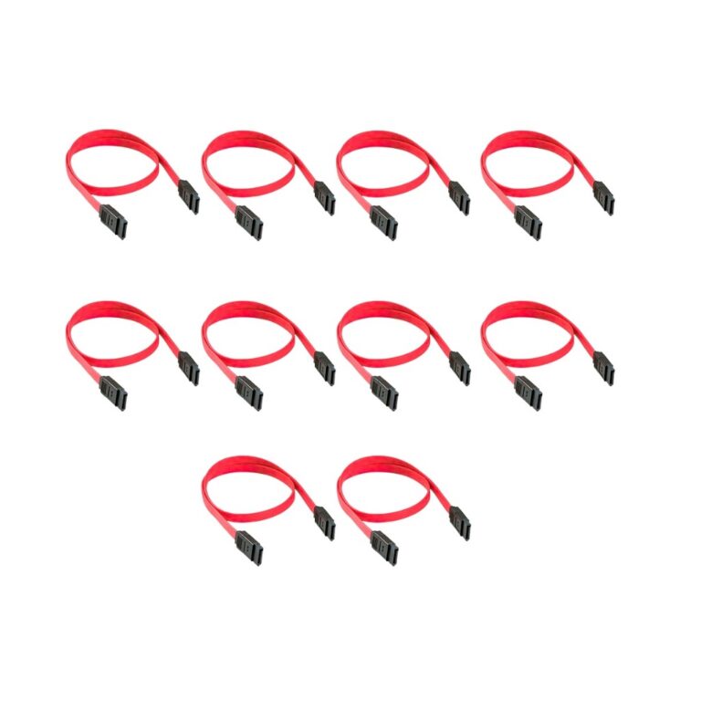 Kit 10 Cabo de Dados Sata 45cm Para HD SSD Gravado