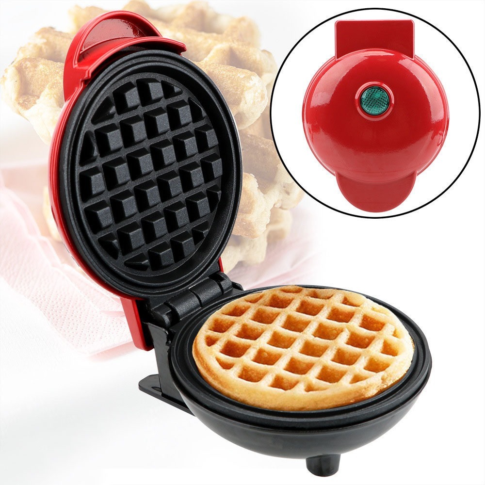 Waffler Máquina de Waffle Mini Maker 110v / 220v Antiaderente Elétrica Utensílio Assar Elétrico Prat