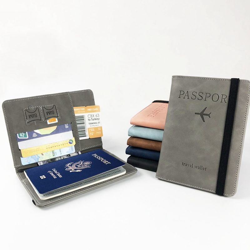 Porta-Passaporte Várias Cores  Carteira de Viagem Multifuncional
