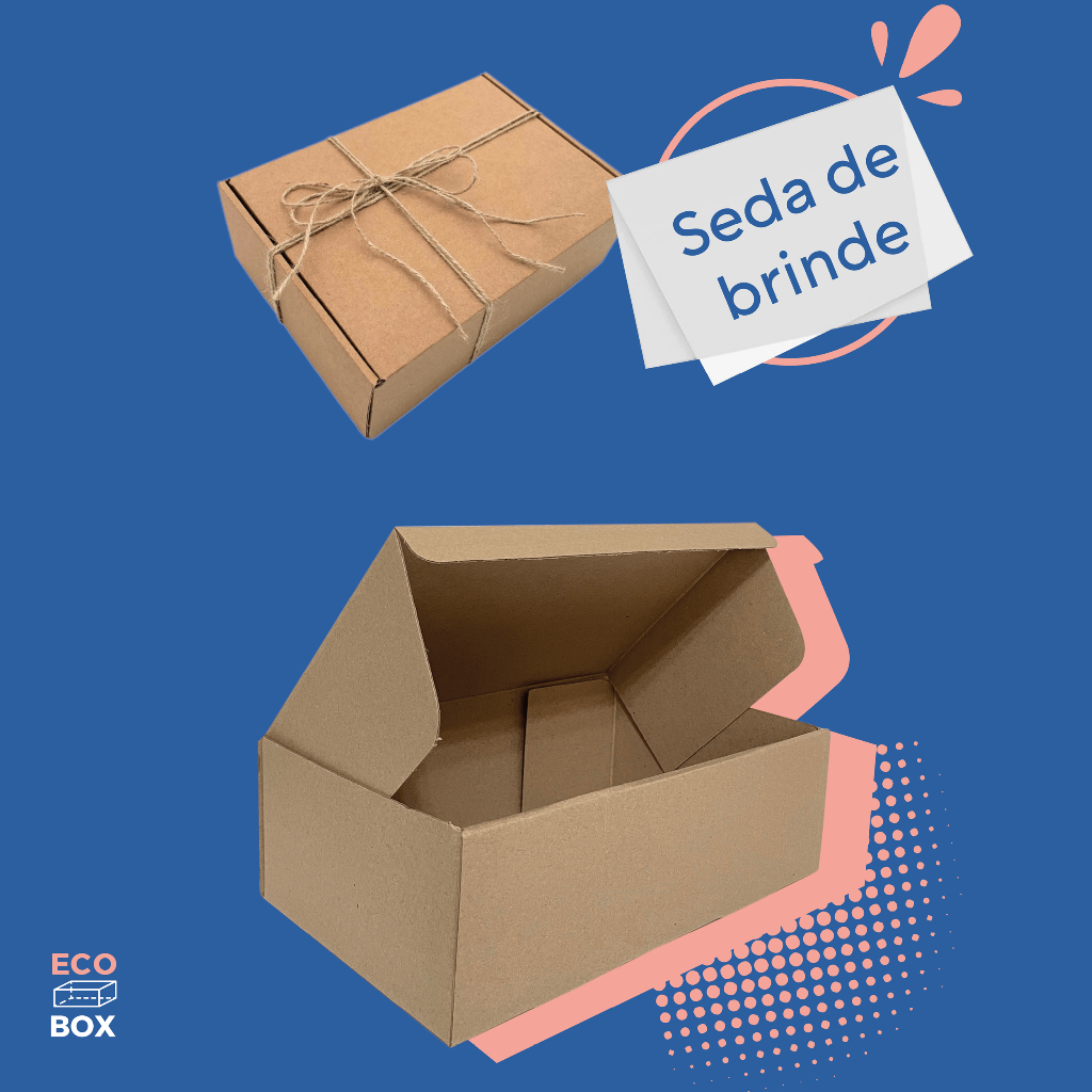 Kit 20 Caixas de Papelão 27x18x9cm Para Loja e Envios E-commerce