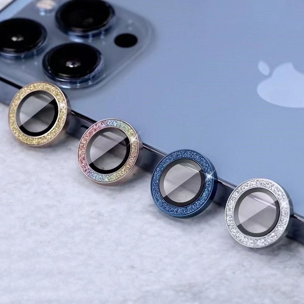 KIT Pelicula Brilhante lente da câmera anel protetor de vidro para iphone 11/ 12 /13/ 14 / 14 Pro Ma