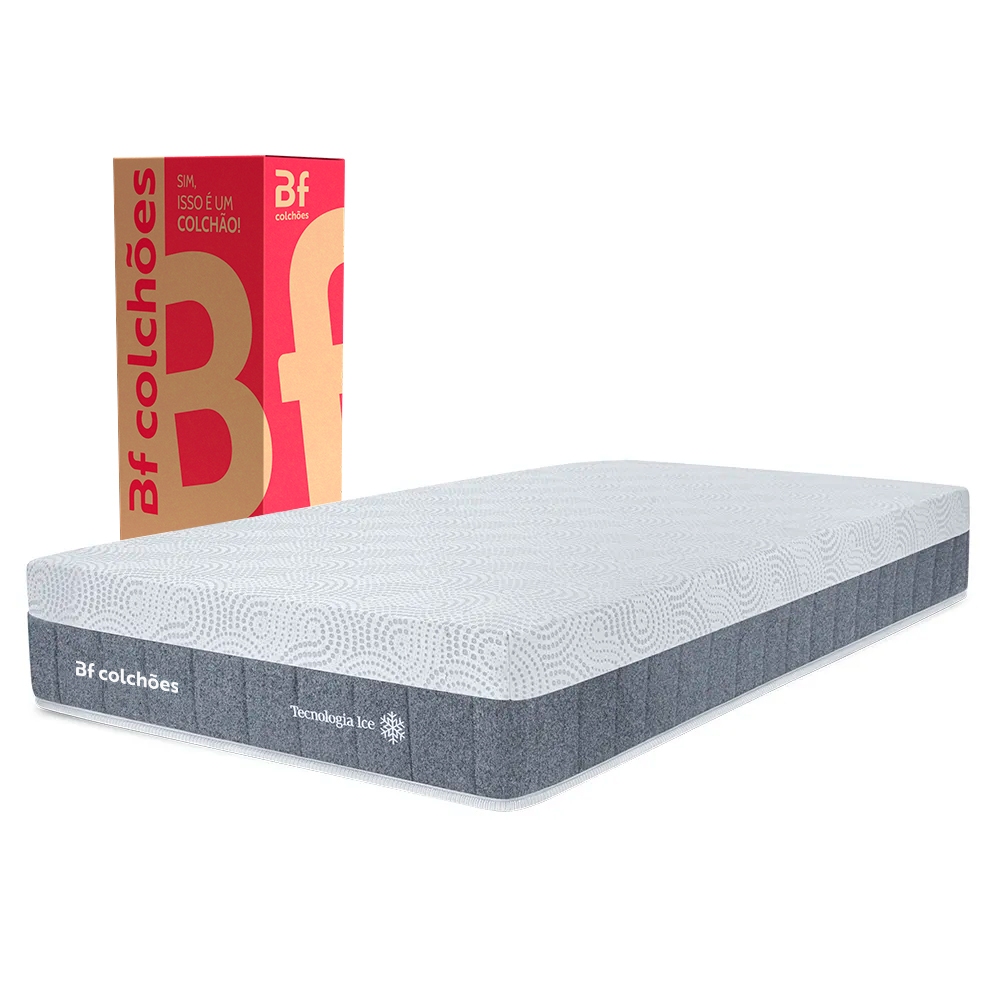 Colchão Solteirão Premium BF Ice Espuma NASA 97x203cm BF Colchões