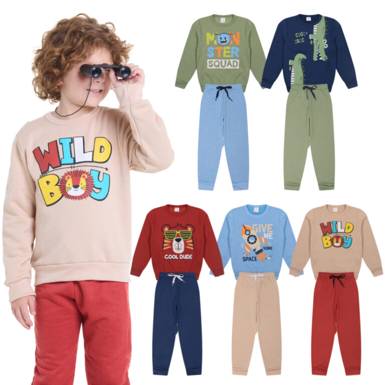 Conjunto Infantil Inverno Menino Casaco e Calça d