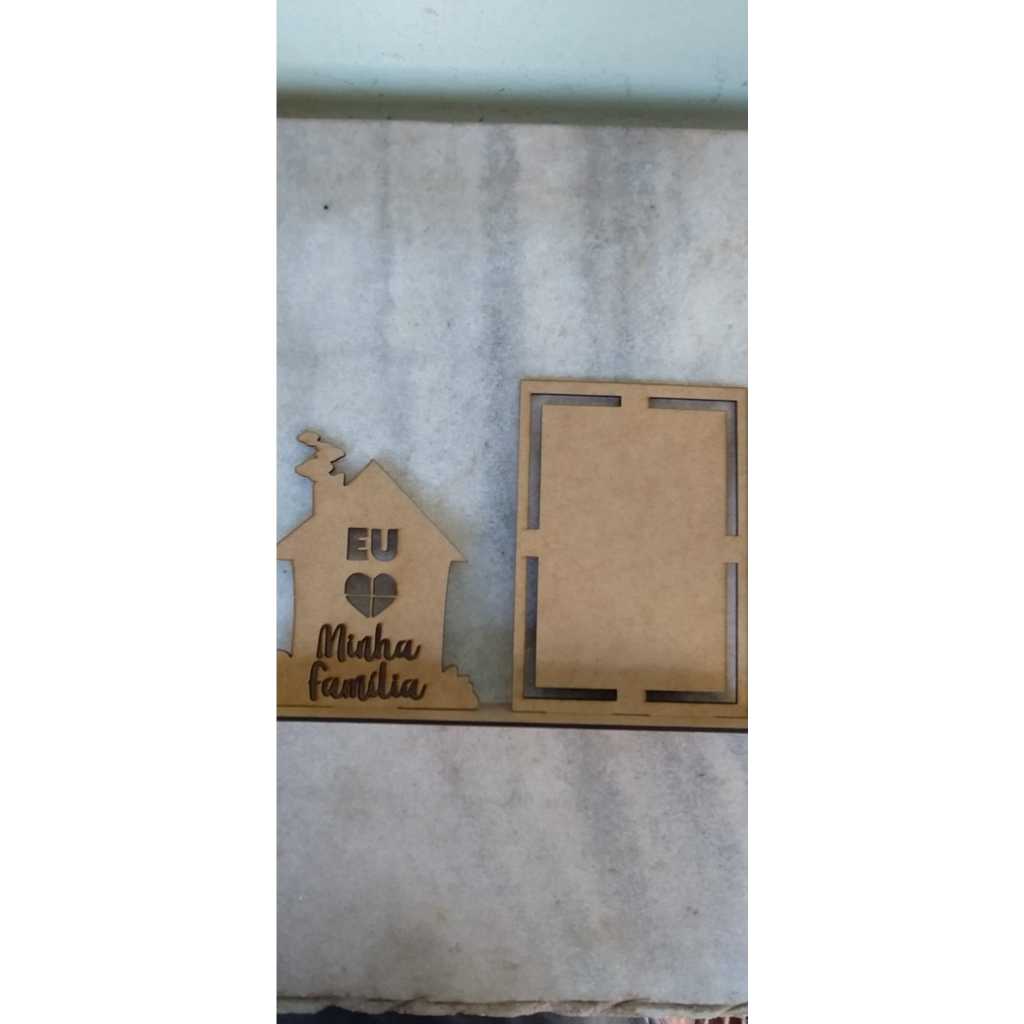 10 Porta Retratos Eu Amo Minha Família Casinha Em Mdf