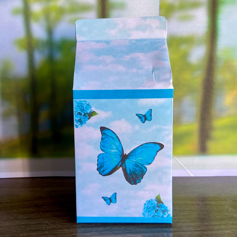 10 Caixinhas Milk PEGUE E MONTE -Borboleta Azul Personalizadas – lembrancinha festa