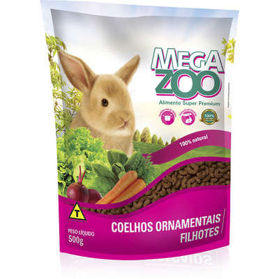 Ração para Coelhos Ornamentais Filhotes Megazoo 