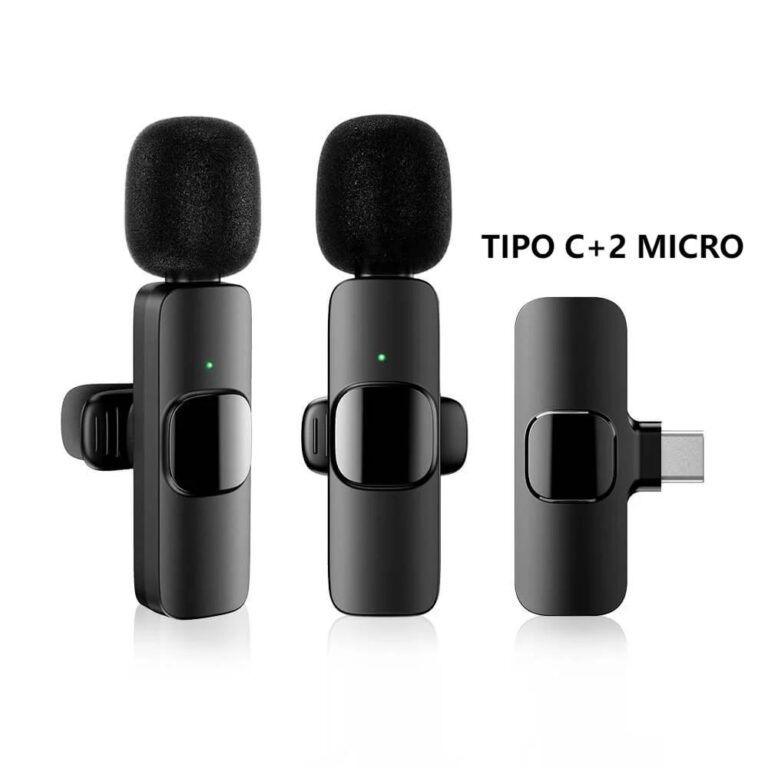 Microfone de Lapela K9 Vlog Sem Fio Alta Definiç