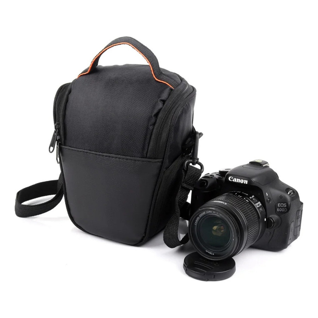Bolsa Câmera Fotografica Acolchoada Proteção C/ Alça Lateral Transversal de Ombro