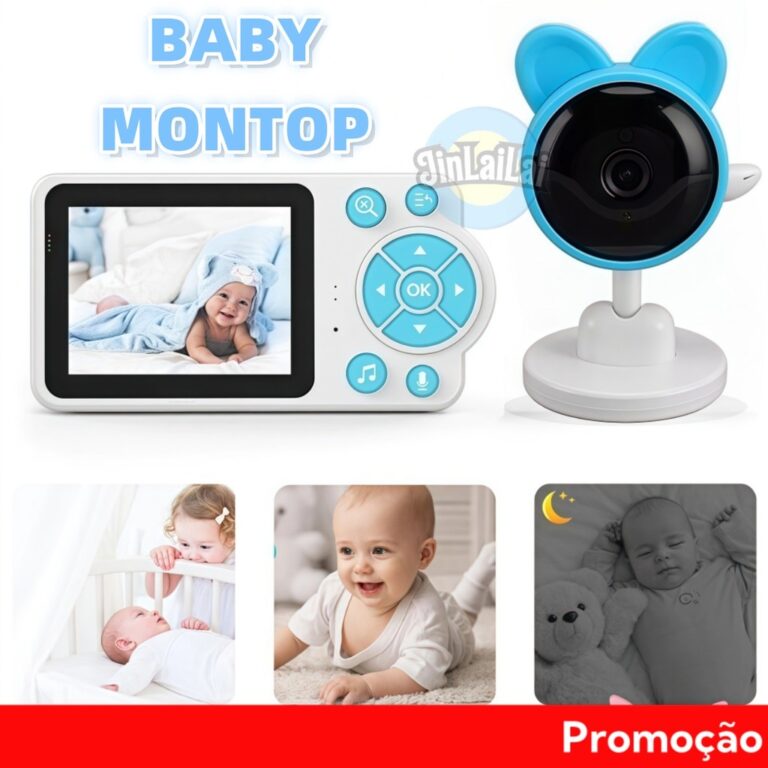 Monitor de Bebê com Vídeo HD Sensor de Temperatu