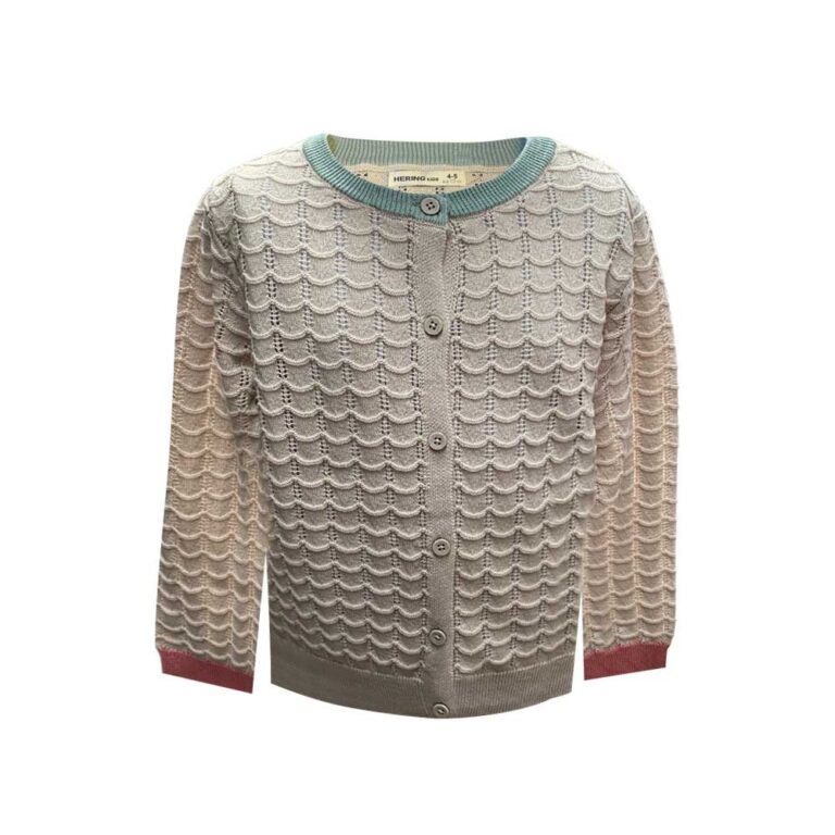 Cardigan Hering Infantil Branco/Azul/Rosa