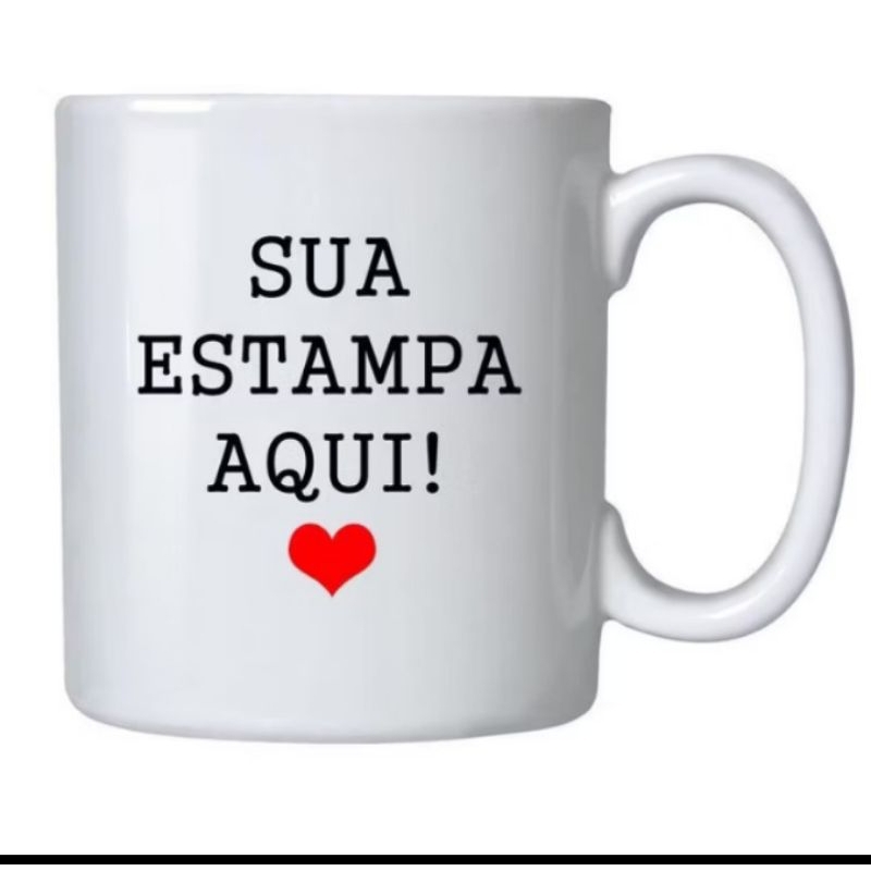 Caneca Porcelana Personalizada Frente e Verso Com Sua Arte Foto ou Frase