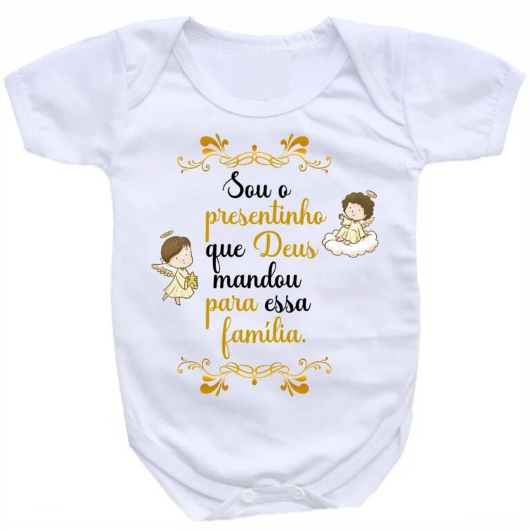 Body de Bebê roupa bebê unissex enxoval Frases S