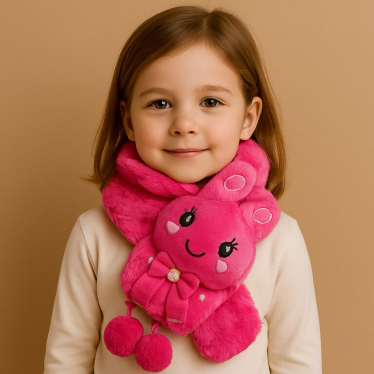 Cachecol Peluciado Infantil Bichinhos de Inverno Q