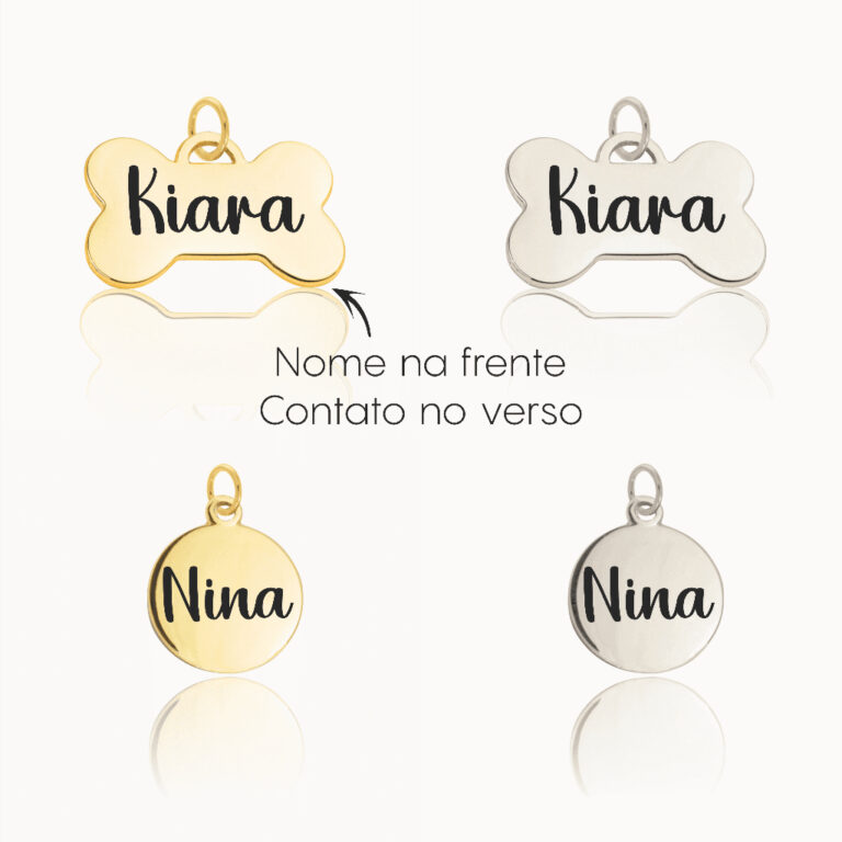 Pingente De Identificação PET cachorro Gato Pers