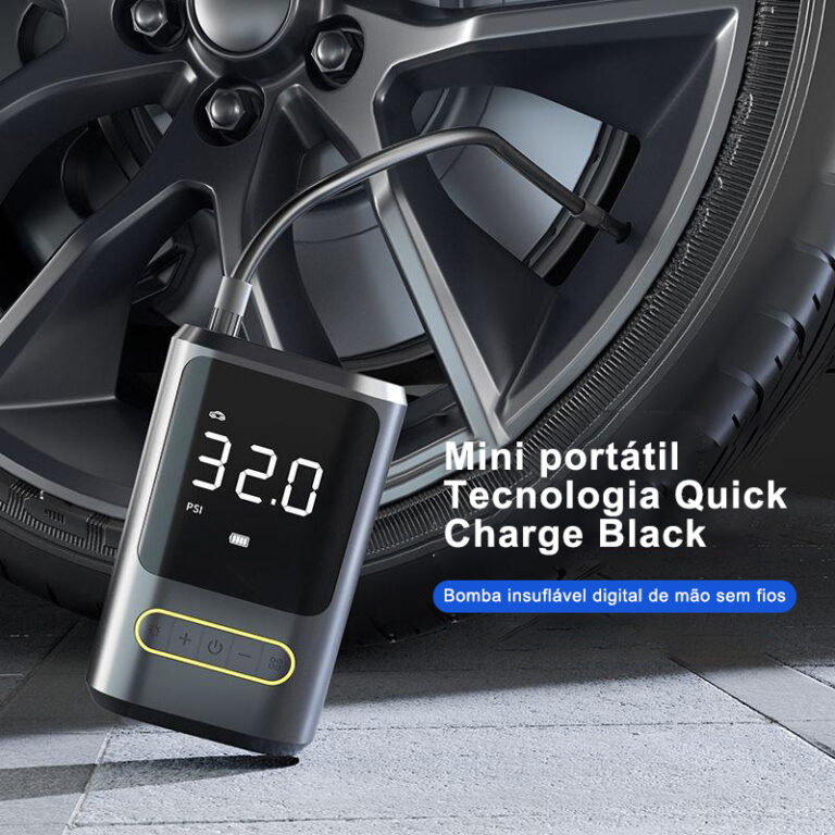 Bomba De Ar Eletrica Portátil Digital Encher Pneu