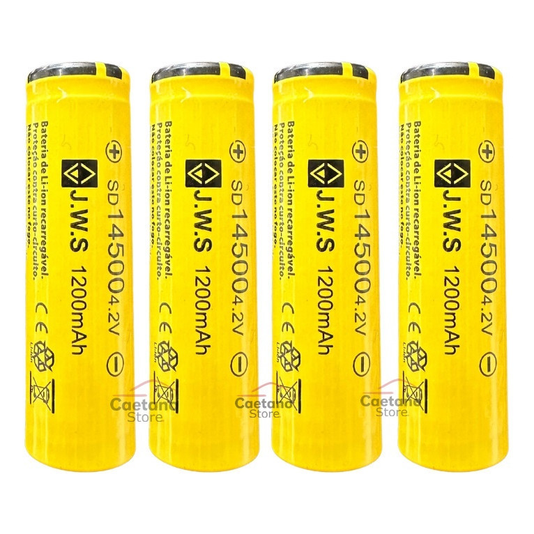 4 Bateria Recarregável Jws 14500 3.7 1200mah Lant