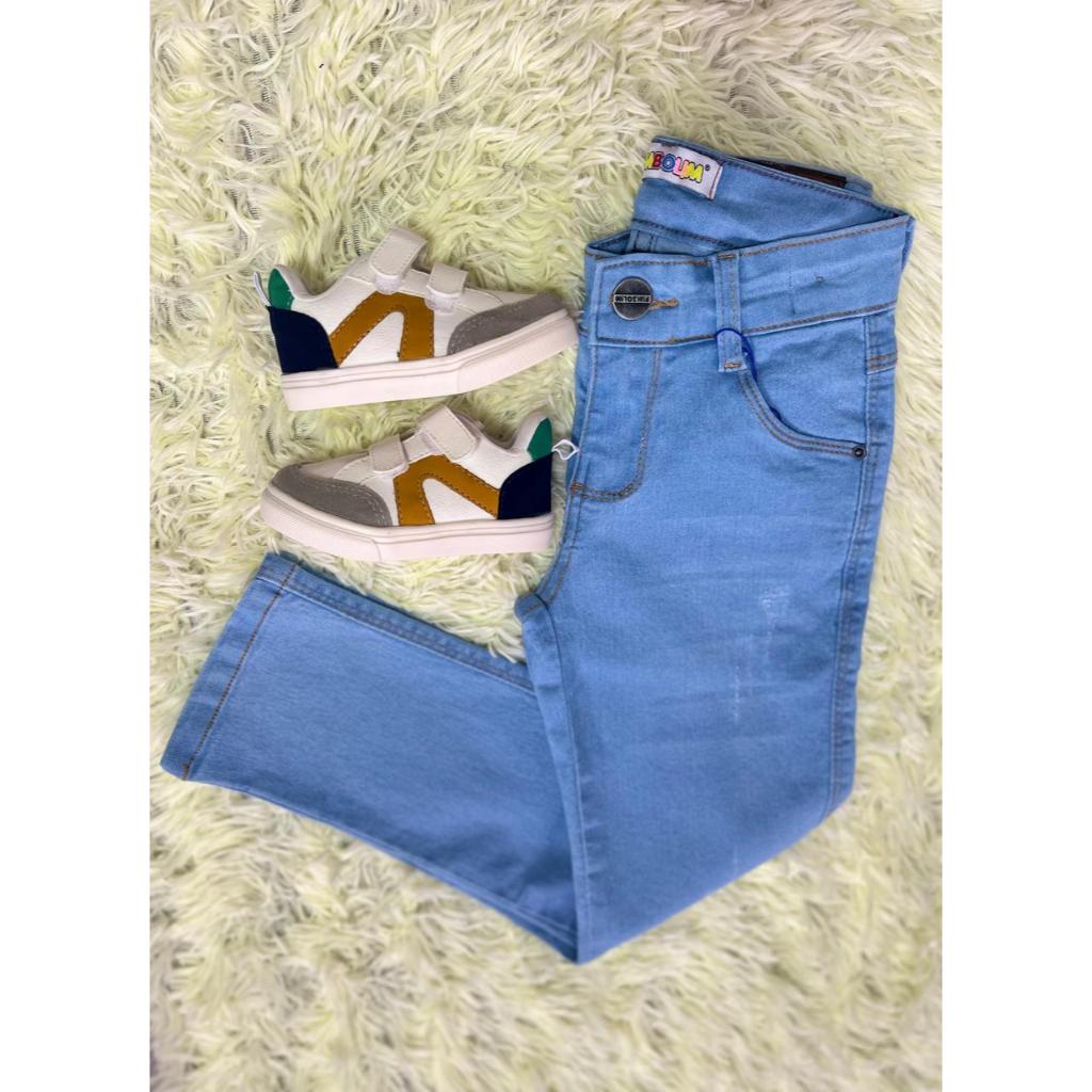 Calça Jeans Infantil Menino Masculina | Tamanhos 01 a 16 | com ajuste  Confortável e Flexível guri