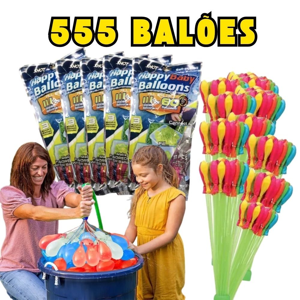 Kit 111/222/333/444/555 Balão De Água Guerra De Bexiga Splash Ball Pacotes com 111 Bexigas Cada