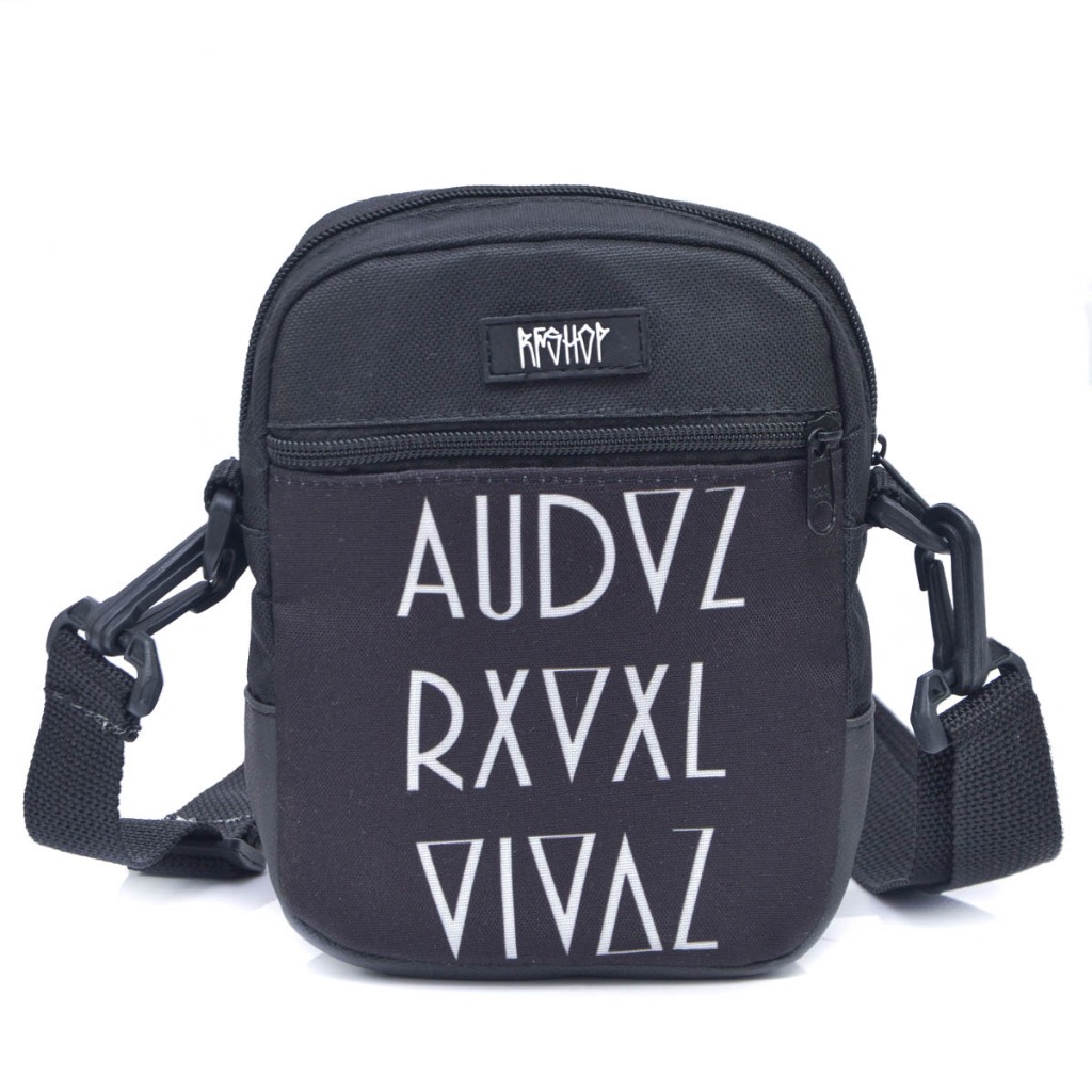 Shoulder Bag Bolsa Pochete Preta Necessaire RET