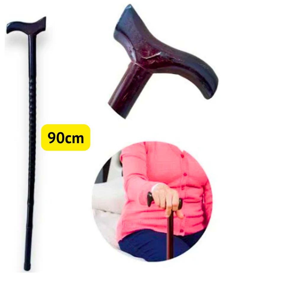 Bengala Bastão De Madeira Ortopédica  90cm – Unidade e Kit 2 Unidades