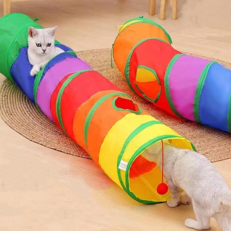 Túnel Colorido Para Gatos Multi Entrada
