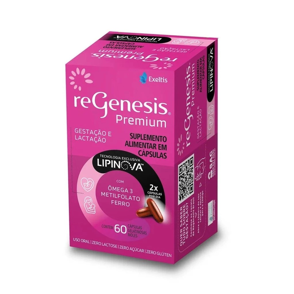 Regenesis Premium Gestação E Lactação C/ Lipinova 60 Cáps