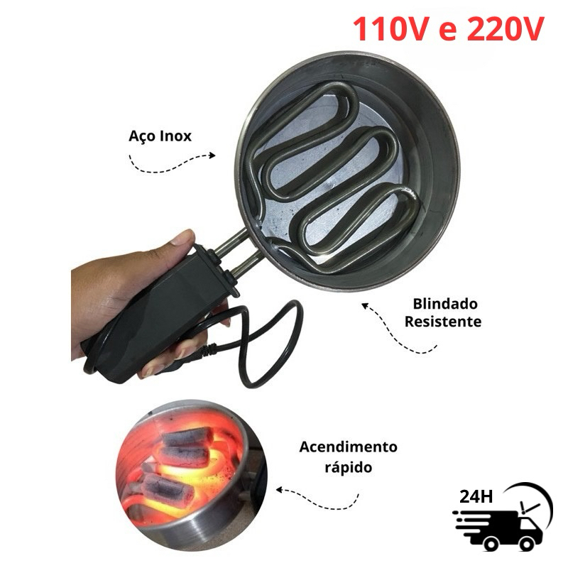 Fogareiro Panelinha Elétrica Blindada – Média – 110V ou 220V