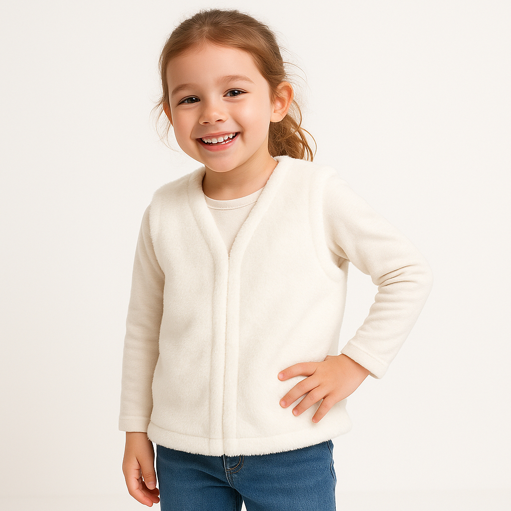 Colete Infantil Menina De Pelo Elegante Super Confortável Linha Premium