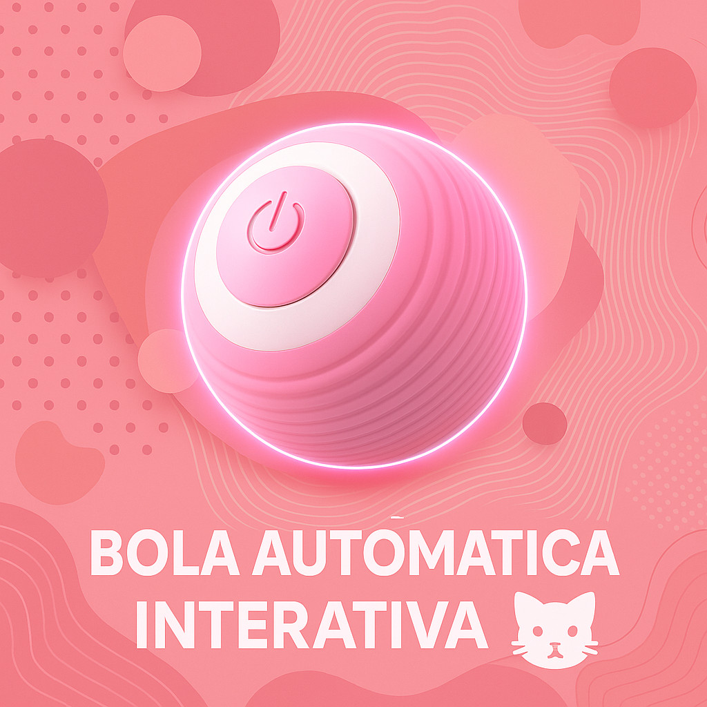 Brinquedo Interativo Bola Automática de Caça, USB Recarga, ABS Silicone, Gatos adoram Rotação