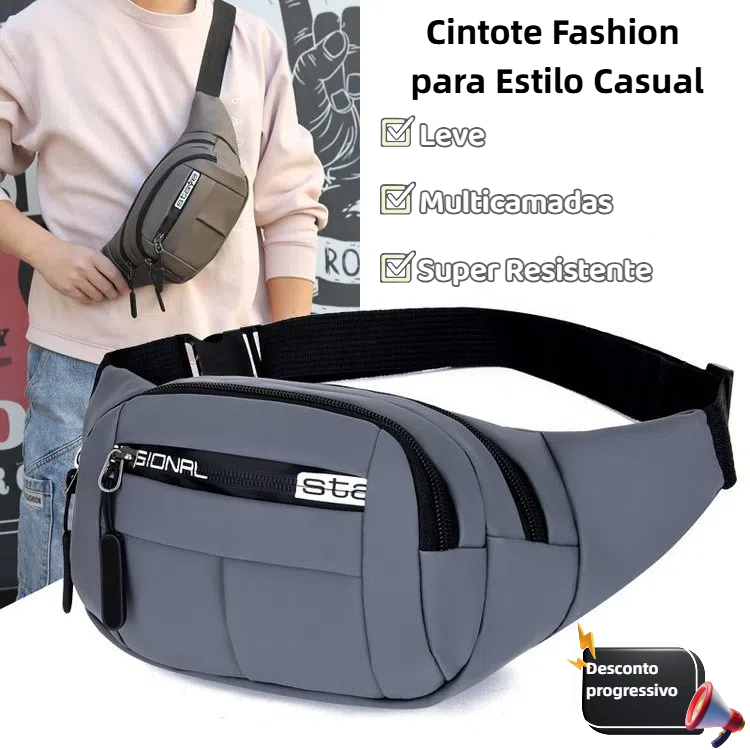 Bolsa De Cintura Impermeavel Unissex Com Multiplos