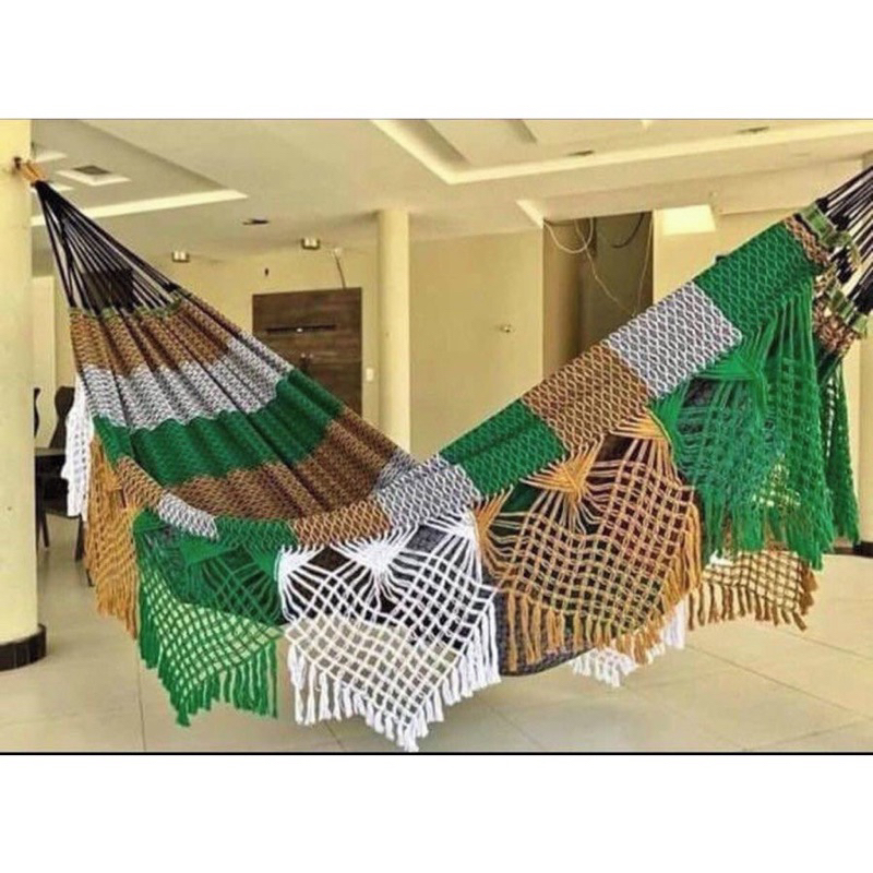 Rede De Descanso Dormir 5 Metros Toda Reforçada Até 350kg Bucho De Boi Varias Cores