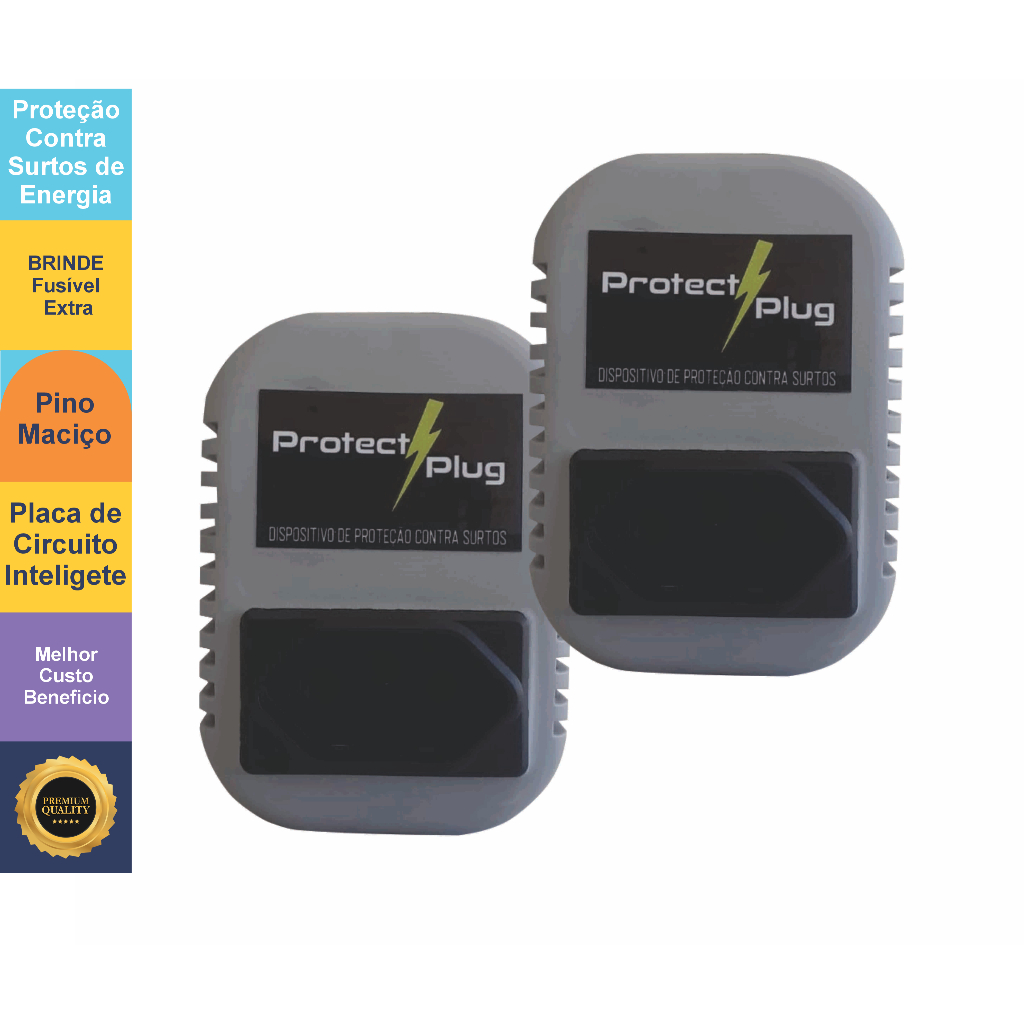 Kit ProtectPlug 2 Unidades – Dispositivo de Proteção Elétrica contra Surtos