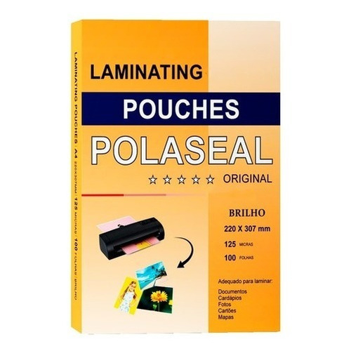 Polaseal Plástico A4 220×307 0.05 100 Folhas