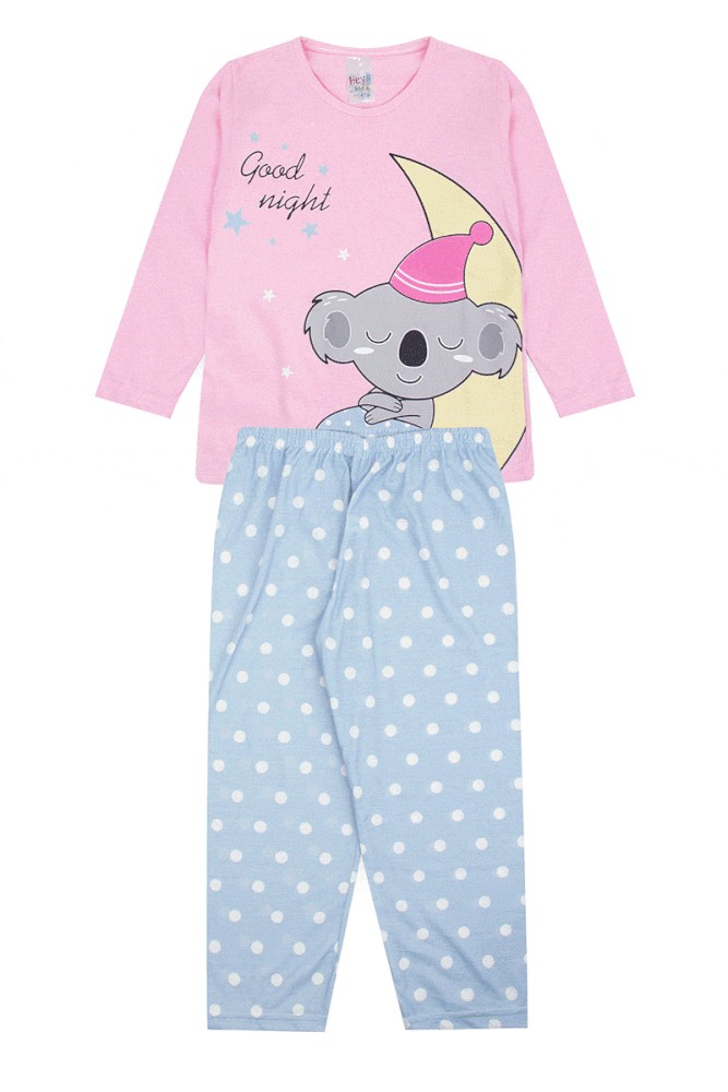 Pijama Infantil Feminino Inverno Good Night –