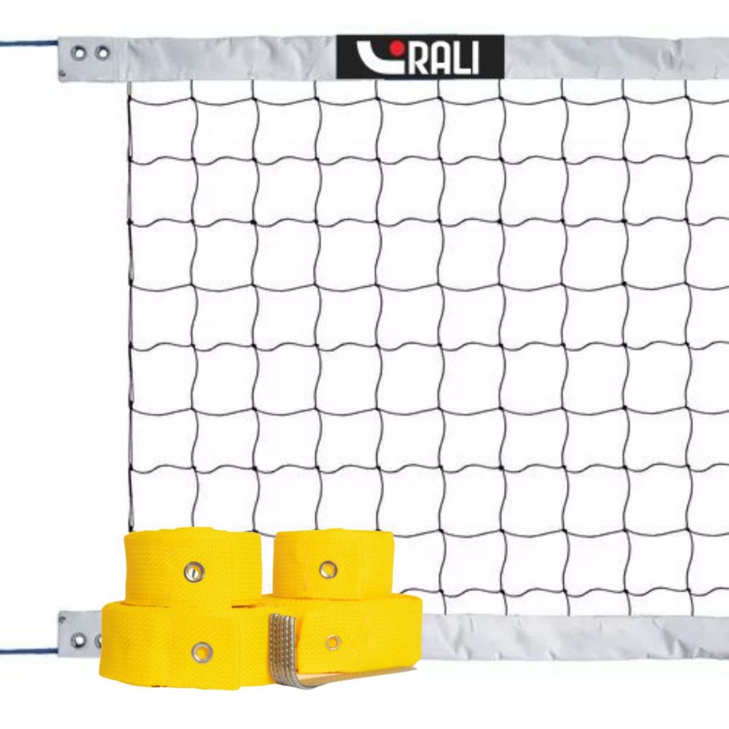 Kit Mult Esportes Rede 9,5×1 MT – P/ vôlei de praia, futevôlei – 4 Faixas + Marcação Quadra 8×16