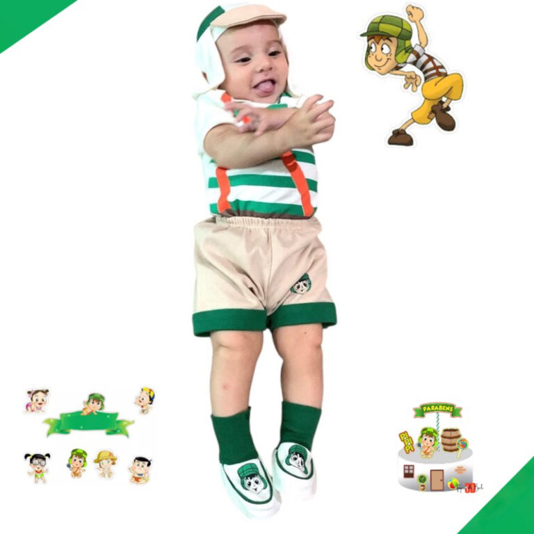 kit 4 peças do chaves, bebê temáticos, personag