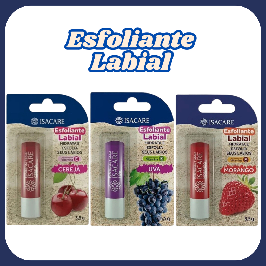 Esfoliante Labial ISACARE – Hidrata e Esfolia os Lábios