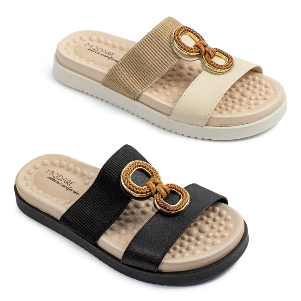 Sandália Modare Ortopédica Ultraconforto Pedraria 7178.107