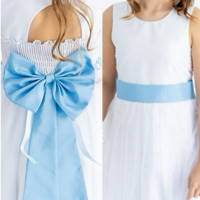 Faixa E Laço Infantil Azul Serenity Bebe  Dama de