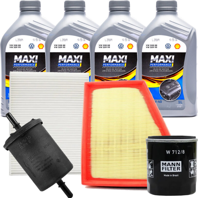 Kit Troca De Óleo Vw Maxi 5W40 Para Gol Voyage 1.