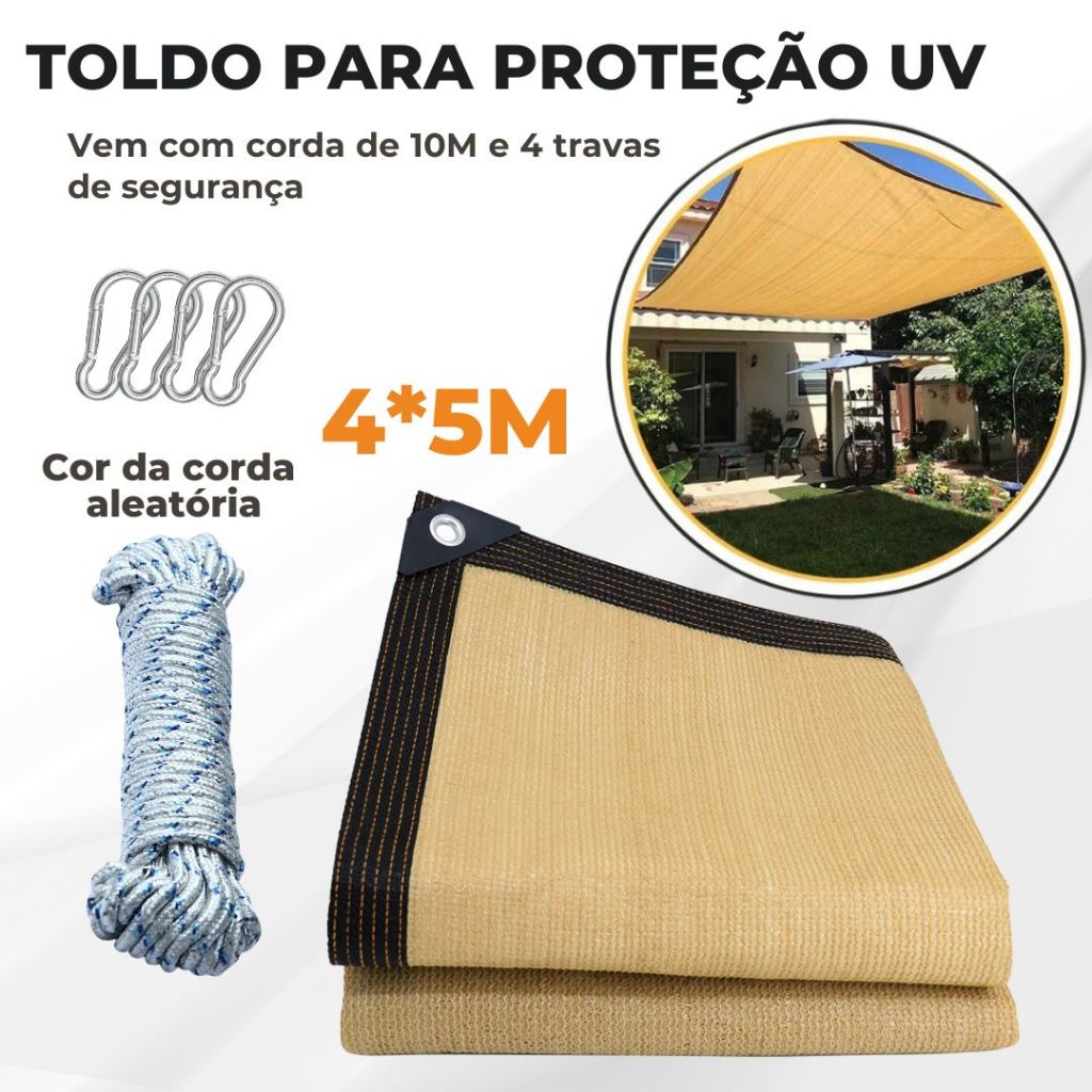 Toldo Para Proteção UV lona grossa reforçada 2×2 3×2 3×3 4×3 4×4 5×3 5×4 Tenda Para Carro + Corda +