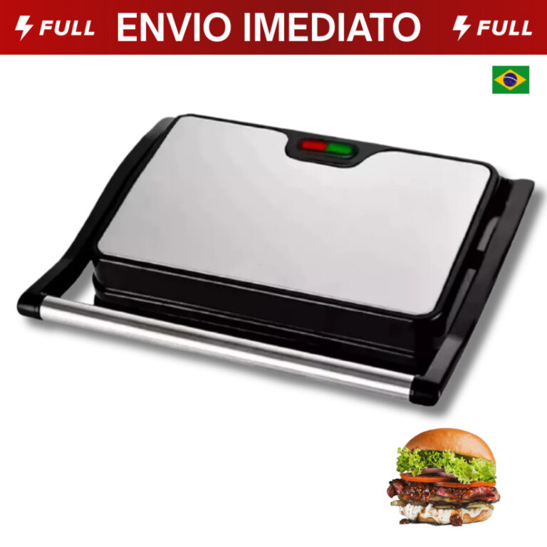 Grill Sanduicheira  900W Inox Antiaderente Potente