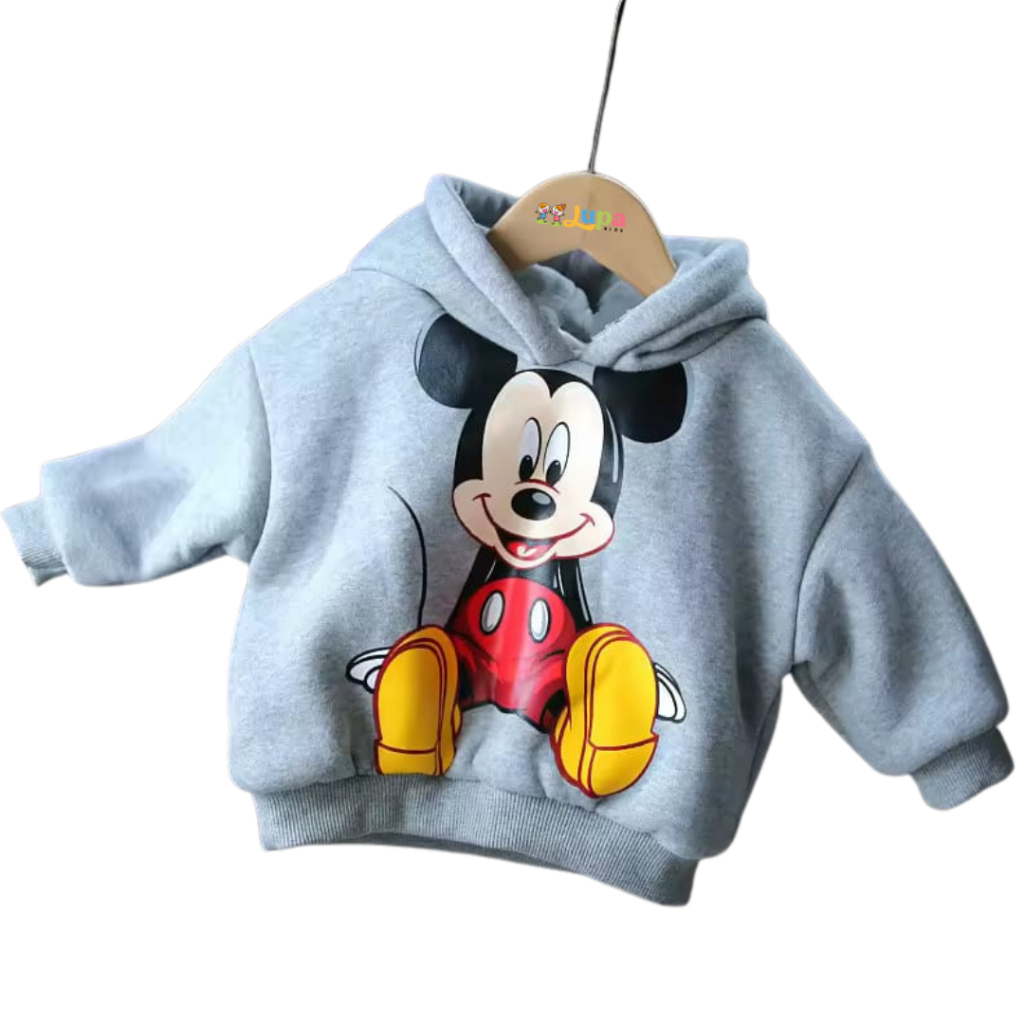Mickey hoodies meninos meninas Blusa Moletom Infantil Inverno Outono Casacos com Capuz bebê pulôv