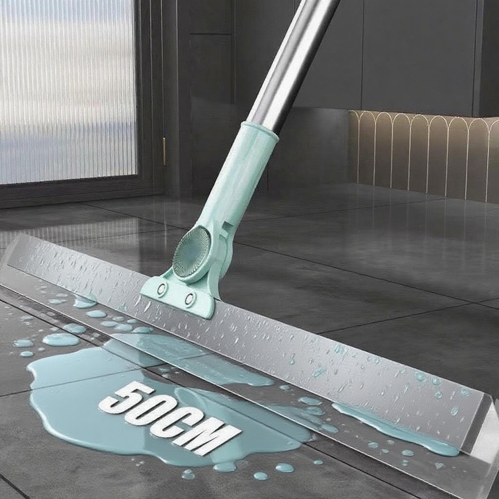 Rodo de Silicone Para Limpeza de Piso 2 em 1  1,2m e 1,4m Vassoura e Limpador de Vidros para Uso Dup