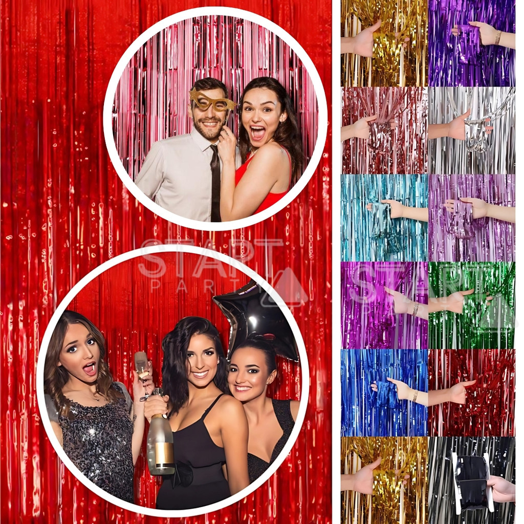 Cortina Metalizada Decoração 2M X 1M Painel Decoração Festa Enfeite